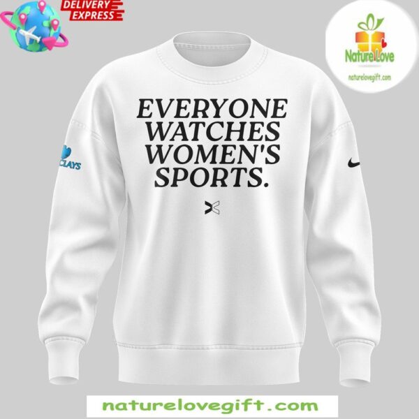 New York Liberty Womens Sports 2025 White Sweatshirt Everyone Watches