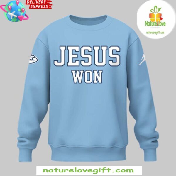 North Carolina Tar Heels Jesus Won Sweatshirt NCAA Fan Apparel