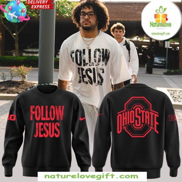 Ohio State Buckeyes 2025 Black Jesus Sweatshirt