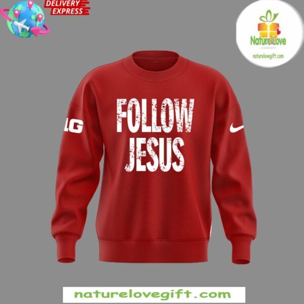 Ohio State Buckeyes 2025 Jesus Red Sweatshirt