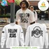 Ohio State Buckeyes 2025 Jesus Sweatshirt White Fan Apparel