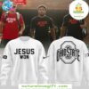 Ohio State Buckeyes Jesus Won 2025 Sweatshirt White