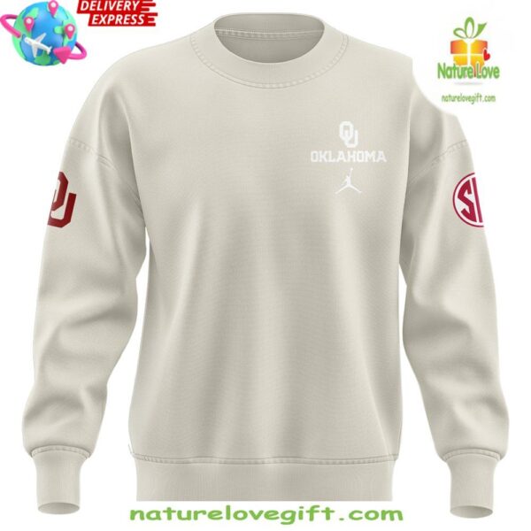 Oklahoma Sooners Football Cream Sweatshirt for Fans