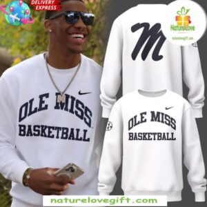 Ole Miss Rebels Nike SEC White Basketball Sweatshirt