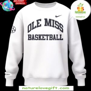 Ole Miss Basketball Nike SEC White Sweatshirt