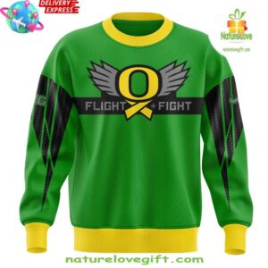 Oregon Ducks Stomp Out Cancer 2024 Green Sweatshirt