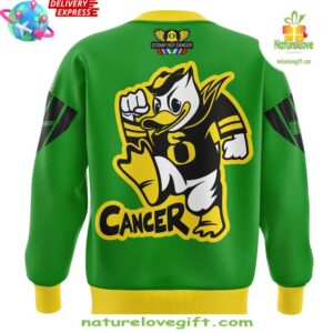 Oregon Ducks Stomp Out Cancer 2024 Green Sweatshirt