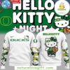 Oregon Ducks Hello Kitty White Sweatshirt Night Special