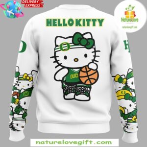 Oregon Ducks x Hello Kitty Night Special White Sweatshirt