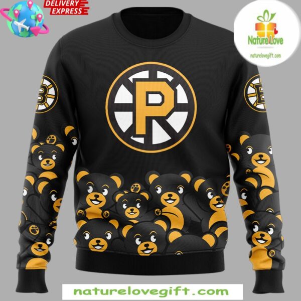 Providence Bruins Black Teddy Bear Sweatshirt