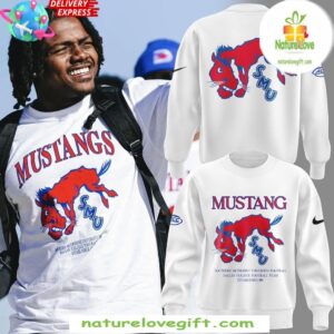 SMU Mustangs Nike White Football Sweatshirt