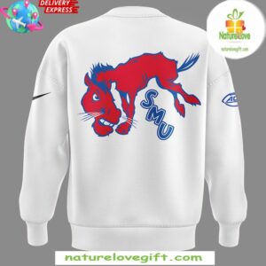 SMU Mustangs Nike Football Team White Sweatshirt