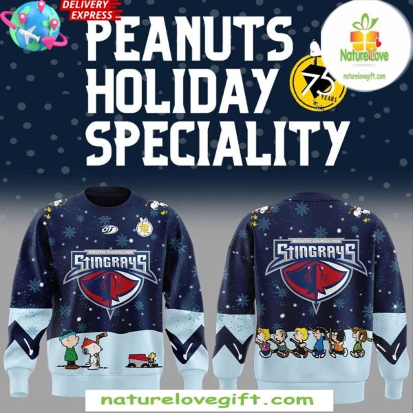South Carolina Stingrays Peanuts Night Sweatshirt Hockey Fan Gift