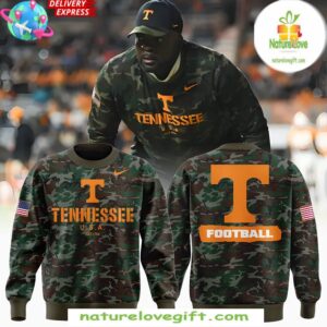 Tennessee Vols 2025 Military Camo Sweatshirt Football Apparel