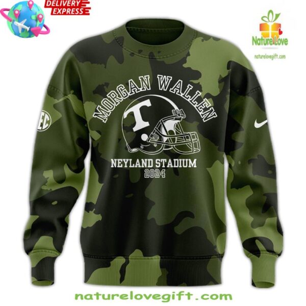 Tennessee Volunteers 2025 Camo Sweatshirt Morgan Wallen Neyland Stadium