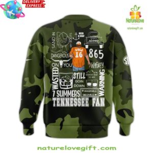 Tennessee Volunteers Morgan Wallen Neyland Stadium 2024 Camo Sweatshirt