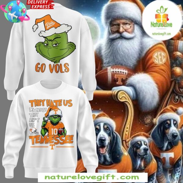 Tennessee Volunteers Grinch Christmas 2025 White Sweatshirt