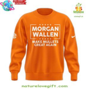Tennessee Volunteers Morgan Wallen Make Mullets Great Again 2024 Orange Sweatshirt InspirDG 2