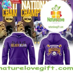 LSU Tigers 2025 National Champions Purple Hoodie Geauxmaha