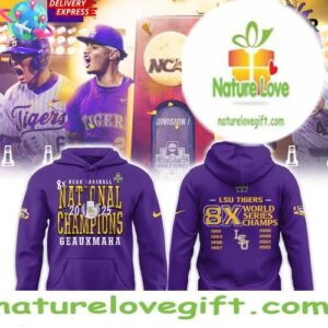 LSU Tigers 2025 NCAA Baseball National Champions Purple Hoodie