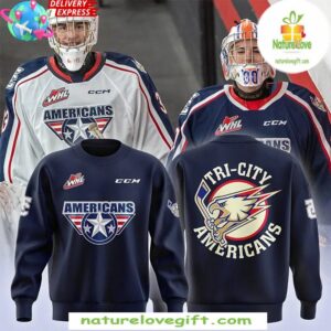 Tri-City Americans 2025 Navy Hockey Sweatshirt