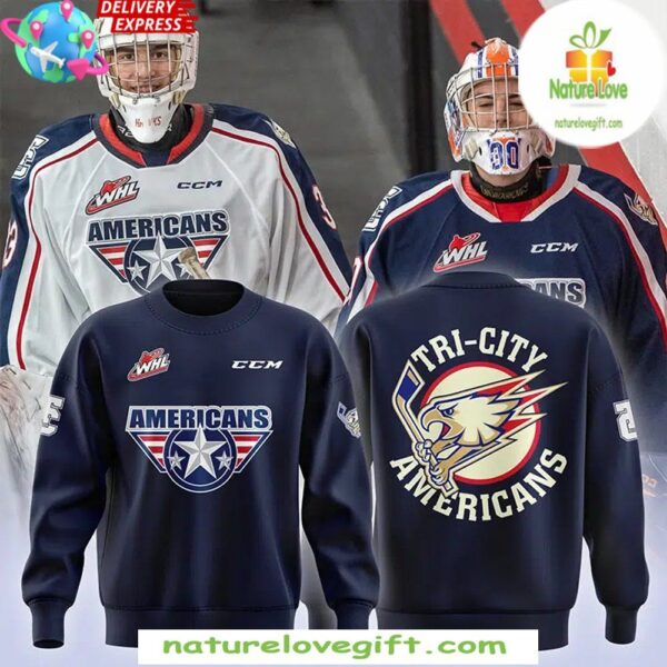 Tri-City Americans 2025 Navy Hockey Sweatshirt