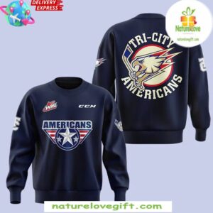 TriCity Americans Hockey 2024 Navy Sweatshirt