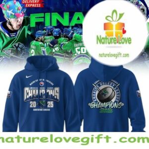 Abbotsford Canucks 2025 Champions Blue Hoodie AHL Fan Gear