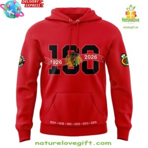 Chicago Blackhawks 100 Years Of Tradition Edition Hoodie InspirDG 2