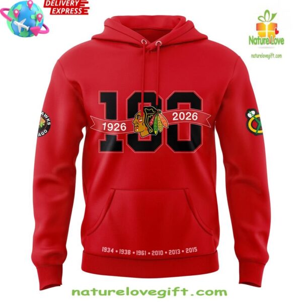 Chicago Blackhawks 100 Years Hoodie Tradition Edition