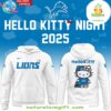 Detroit Lions Hello Kitty 2025 White Hoodie NFL Sweatshirt