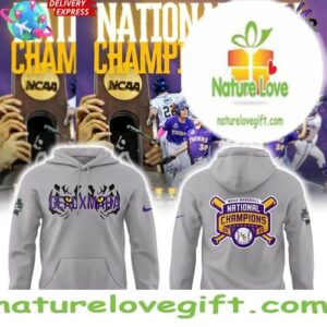 LSU Tigers 2025 College World Series Champions Gray Hoodie