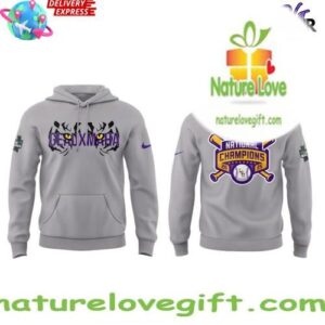 LSU Tigers Geauxmaha 2025 College World Series Champions Gray Hoodie InspirDG 2