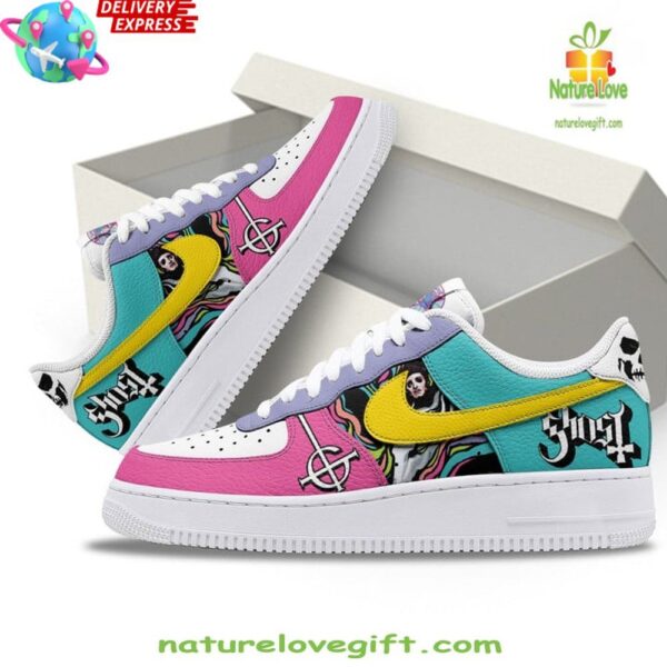 Nike Air Force 1 Ghost Rock Band Limited Edition Colorful Sneakers