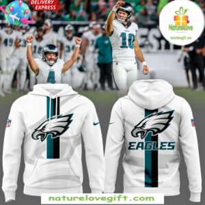 Philadelphia Eagles 2025 White Hoodie NFL Fan Apparel
