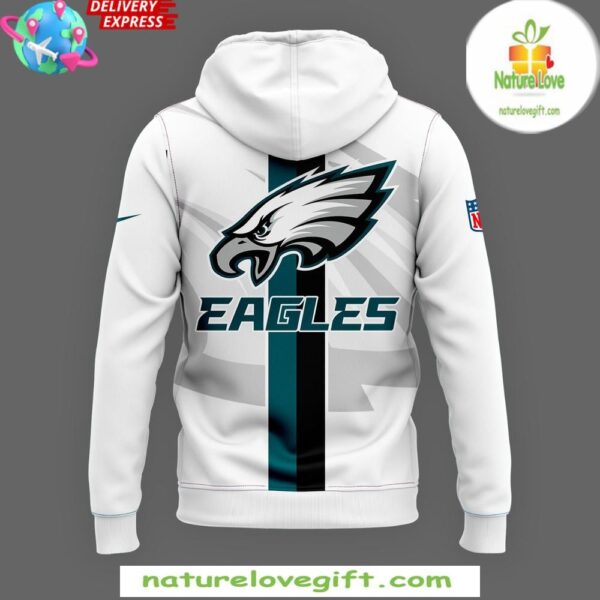 Philadelphia Eagles 2025 White Hoodie NFL Fan Apparel