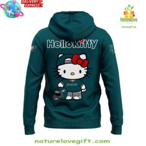 Philadelphia Eagles x Hello Kitty 2025 Green Hoodie InspirDG 3