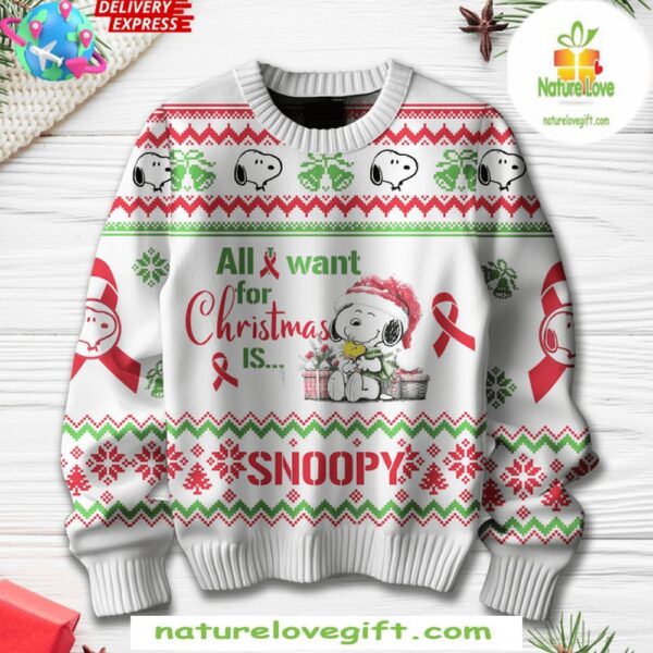 Snoopy Christmas Sweater Special Edition Holiday Gift