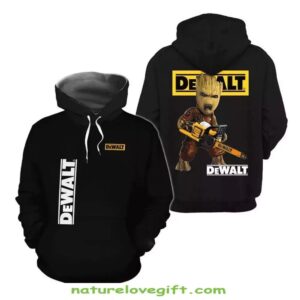 Baby Groot Hoodie Men’s DeWalt Tool 3D Print Pullover Sweatshirt