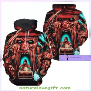 Freddy Krueger 3D Hoodie Horror Print Halloween Gift