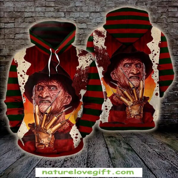 Freddy Krueger Horror Hoodie Nightmare On Elm Street 3D Print Halloween