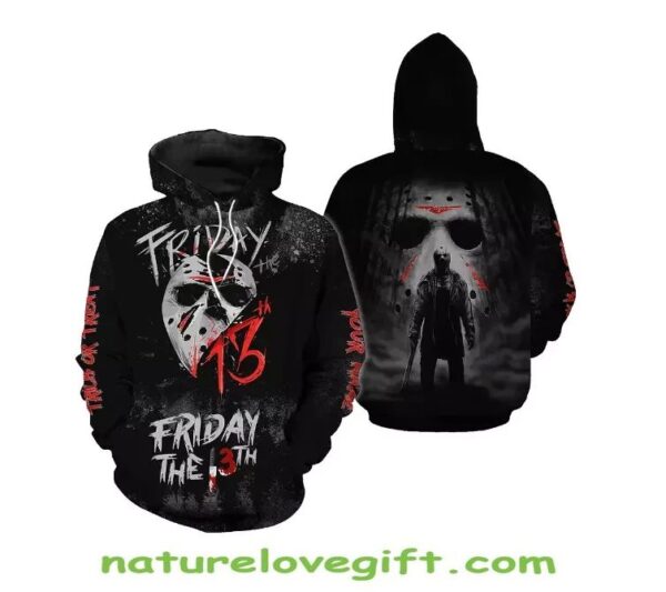 Friday the 13th Halloween Horror Movie 3D Hoodie