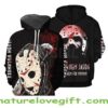 Jason Voorhees Hoodie Red Blood Horror Killer Halloween 3D Shirt