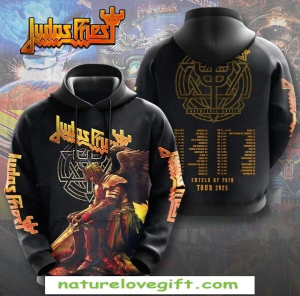 Judas Priest 3D Hoodie 2025 Tour All Sizes Fan Merch