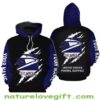 Mens Postal Service Blue Hoodie 3D Printed New Design