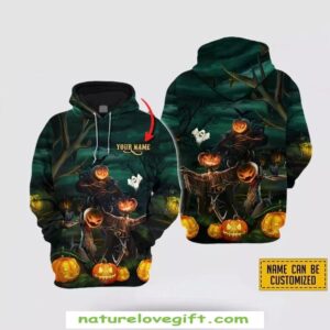 Personalized Halloween Hoodie 3D Pumpkin King Billiards Shirt