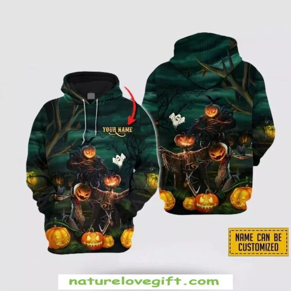 Personalized Halloween Hoodie 3D Pumpkin King Billiards Shirt