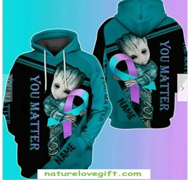 Suicide Awareness Groot 3D Hoodie You Matter All Over Print Shirt