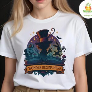 Wonder Begins Here Alice In Wonderland Inspired Crew Neck Shirt Unisex 7
