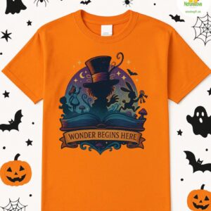 Wonder Begins Here Alice In Wonderland Inspired Crew Neck Shirt Unisex 8